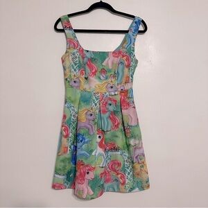 Too Fast My Little Pony Fit and Flare Skater Dress Novelty Print Size Small
